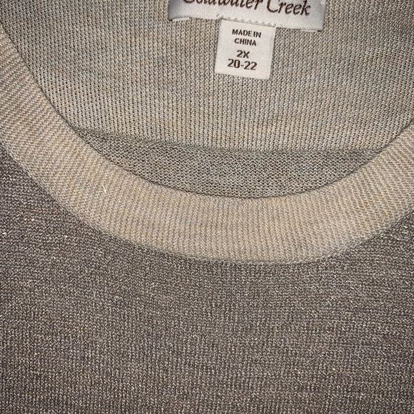 New Coldwater Creek Elegant Dolman Poncho Sweater Light Top Plus Size 2X - Picture 2 of 3